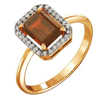 Кольцо с гранатом